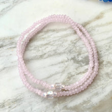 Load image into Gallery viewer, ROSE QUARTZ gemstone single-strand bracelet