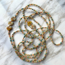 Load image into Gallery viewer, TURQUOISE AND CHARTREUSE wristlace (wrap bracelet/necklace)
