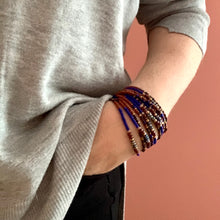 Load image into Gallery viewer, THE ROYAL TREATMENT beaded 'wristlace' wrap bracelet/necklace in one
