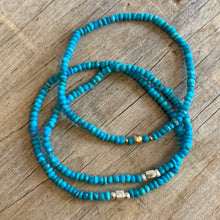 Load image into Gallery viewer, TURQUOISE gemstone single-strand bracelet