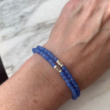 Load image into Gallery viewer, BLUE CHALCEDONY gemstone single-strand bracelet