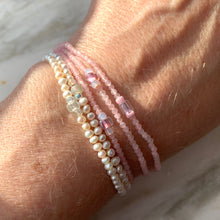 Load image into Gallery viewer, ROSE QUARTZ gemstone single-strand bracelet