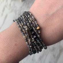 Load image into Gallery viewer, HEAVY METALS beaded wristlace