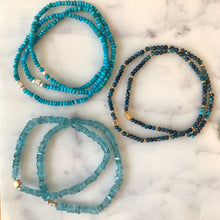 Load image into Gallery viewer, TURQUOISE gemstone single-strand bracelet