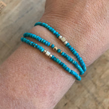 Load image into Gallery viewer, TURQUOISE gemstone single-strand bracelet
