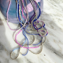 Load image into Gallery viewer, PERIWINKLE SKINNY Extra-fine beaded 'wristlace'