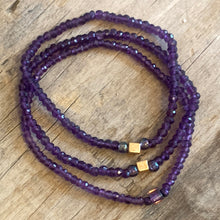 Load image into Gallery viewer, AMETHYST gemstone single-strand bracelet