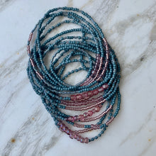 Load image into Gallery viewer, EUCALYTPUS AND ROSE beaded wristlace
