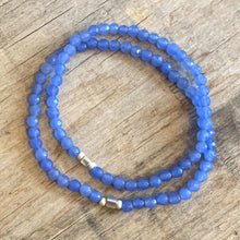 Load image into Gallery viewer, BLUE CHALCEDONY gemstone single-strand bracelet
