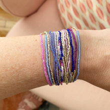 Load image into Gallery viewer, PERIWINKLE SKINNY Extra-fine beaded 'wristlace'
