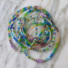 Load image into Gallery viewer, SEAGLASS RAINBOW beaded wristlace