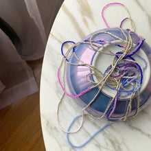 Load image into Gallery viewer, PERIWINKLE SKINNY Extra-fine beaded 'wristlace'