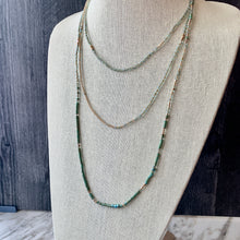 Load image into Gallery viewer, TURQUOISE AND GOLD beaded 'wristlace'