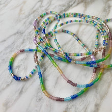 Load image into Gallery viewer, SEAGLASS RAINBOW beaded wristlace