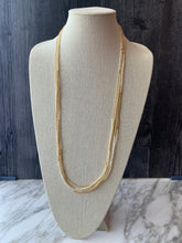 Load image into Gallery viewer, IVORY AND GOLD beaded wrap bracelet / 'wristlace'