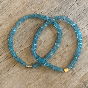 APATITE gemstone single-strand bracelet