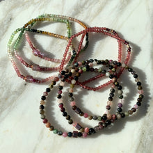 Load image into Gallery viewer, MULTI TOURMALINE single-strand gemstone bracelet
