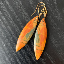 Load image into Gallery viewer, PICASSO JASPER and 14k goldfill earrings