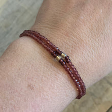 Load image into Gallery viewer, GARNET gemstone single-strand bracelet