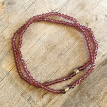 Load image into Gallery viewer, GARNET gemstone single-strand bracelet