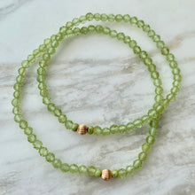 Load image into Gallery viewer, PERIDOT single-strand gemstone bracelet