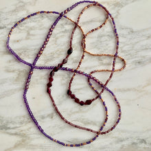 Load image into Gallery viewer, GARNET AMETHYST BEAUTY beaded gemstone 'wristlace'