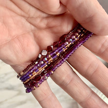 Load image into Gallery viewer, GARNET AMETHYST BEAUTY beaded gemstone 'wristlace'