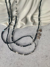 Load image into Gallery viewer, BLACK STARS Rutilated quartz beaded 'wristlace'