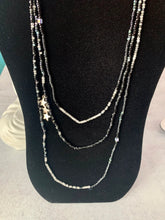 Load image into Gallery viewer, BLACK STARS Rutilated quartz beaded 'wristlace'