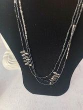 Load image into Gallery viewer, BLACK FRINGE 'wristlace' with rutilated quartz fringe