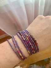 Load image into Gallery viewer, RAINBOW GARNET beaded gemstone 'wristlace'