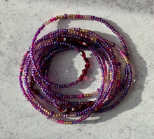 Load image into Gallery viewer, RAINBOW GARNET beaded gemstone 'wristlace'