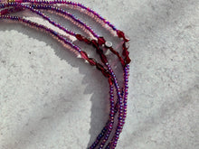 Load image into Gallery viewer, RAINBOW GARNET beaded gemstone 'wristlace'