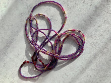 Load image into Gallery viewer, RAINBOW GARNET beaded gemstone 'wristlace'