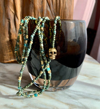 Load image into Gallery viewer, OLIVE SKULLY beaded 'wristlace'