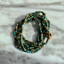 Load image into Gallery viewer, OLIVE SKULLY beaded 'wristlace'