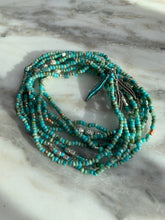 Load image into Gallery viewer, TURQUOISE BEAUTY beaded gemstone 'wristlace'