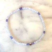Load image into Gallery viewer, BLUE LACE AGATE single-strand gemstone bracelet