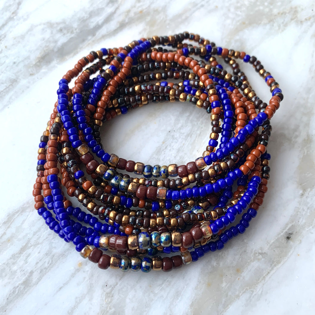 THE ROYAL TREATMENT beaded 'wristlace' wrap bracelet/necklace in one