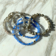 Load image into Gallery viewer, LABRADORITE star-cut gemstone single-strand bracelet