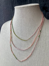Load image into Gallery viewer, OLIVE AND PINK beaded wristlace