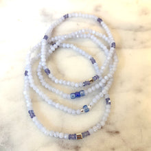 Load image into Gallery viewer, BLUE LACE AGATE single-strand gemstone bracelet
