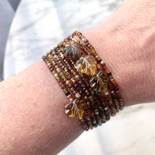 Load image into Gallery viewer, CLASSIC TORTOISE beaded wrap bracelet/necklace with tortoise effect