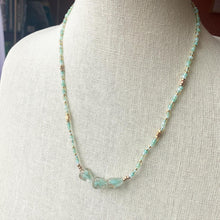 Load image into Gallery viewer, KOI SHORTIE: Seafoam short beaded wristlace