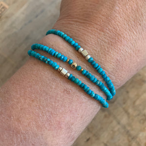 TURQUOISE gemstone single-strand bracelet