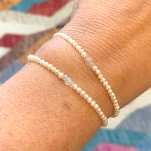 PEARL gemstone single-strand bracelet