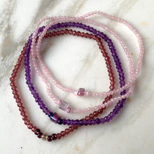 Load image into Gallery viewer, AMETHYST gemstone single-strand bracelet