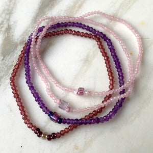 AMETHYST gemstone single-strand bracelet