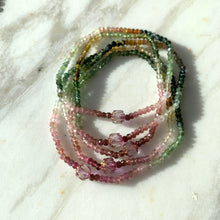Load image into Gallery viewer, SHADED TOURMALINE single-strand gemstone bracelet