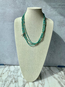 TURQUOISE BEAUTY beaded gemstone 'wristlace'